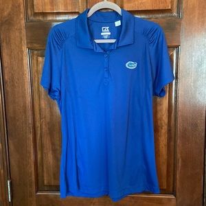 UF Gator Cutter & Buck DryTec Blue Polo